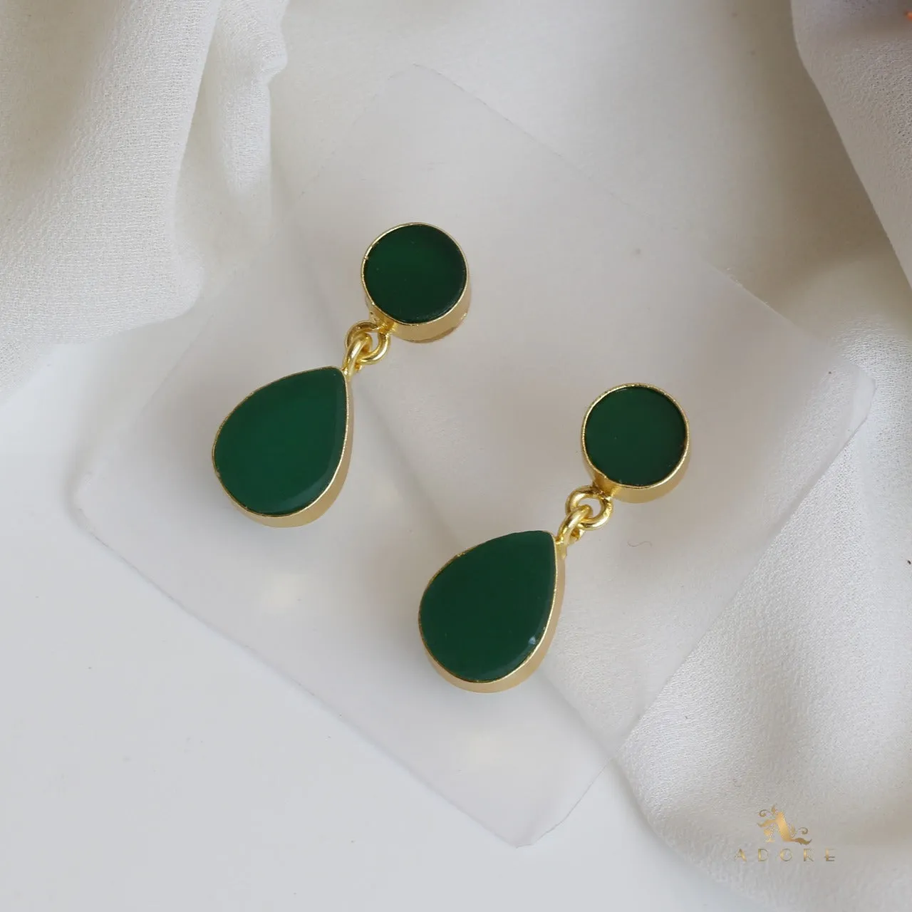 Circle And Drop Earring