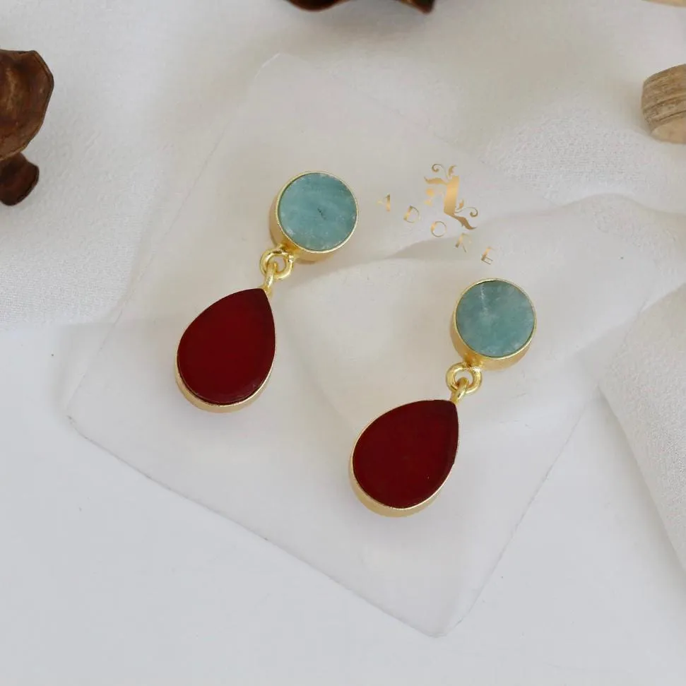 Circle And Drop Earring
