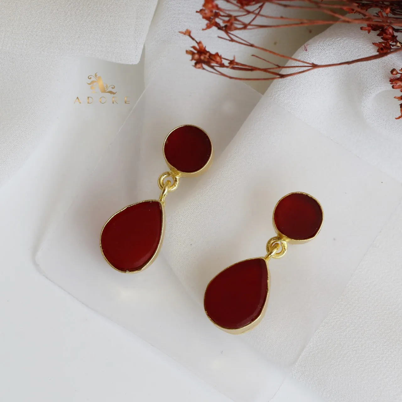 Circle And Drop Earring