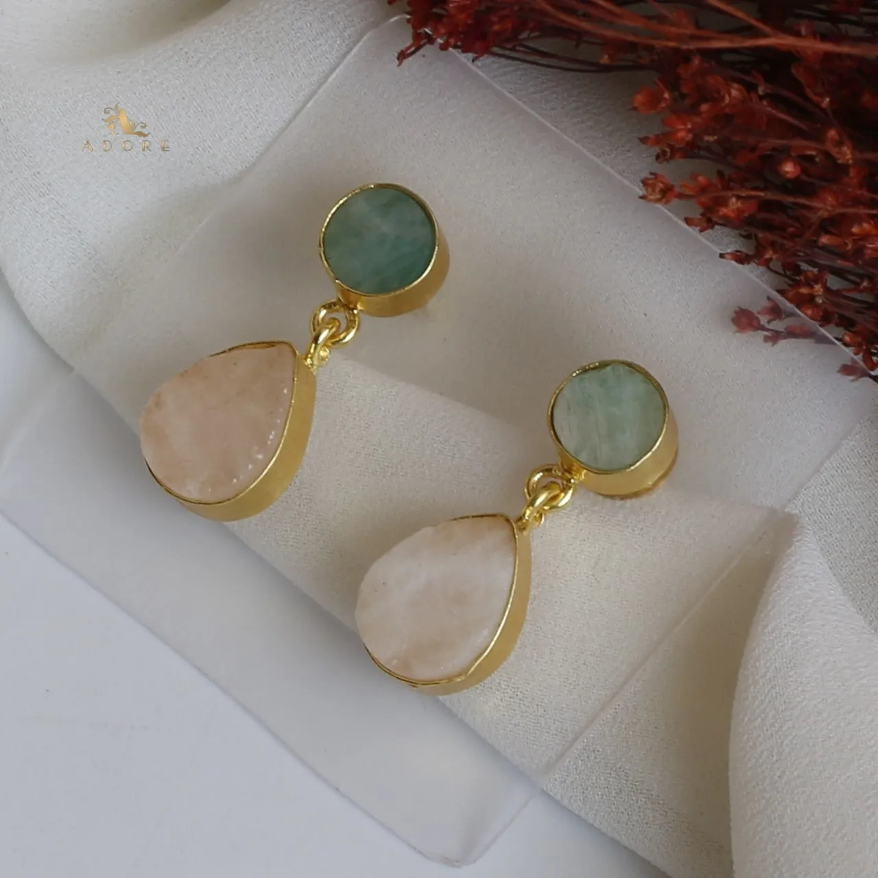 Circle And Drop Earring