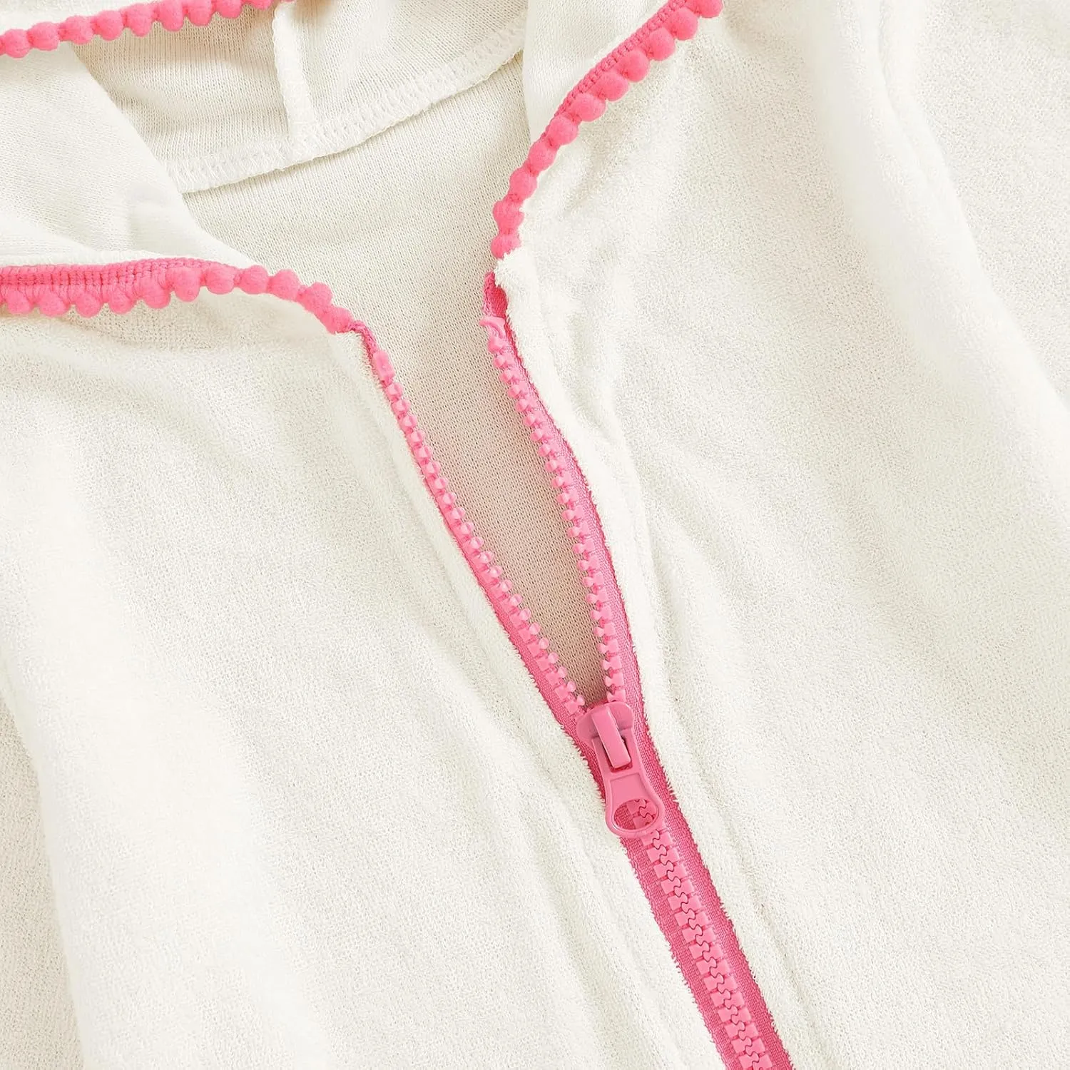 CIYCUIT Toddler Girls Swim Cover Up with Hood and Zipper