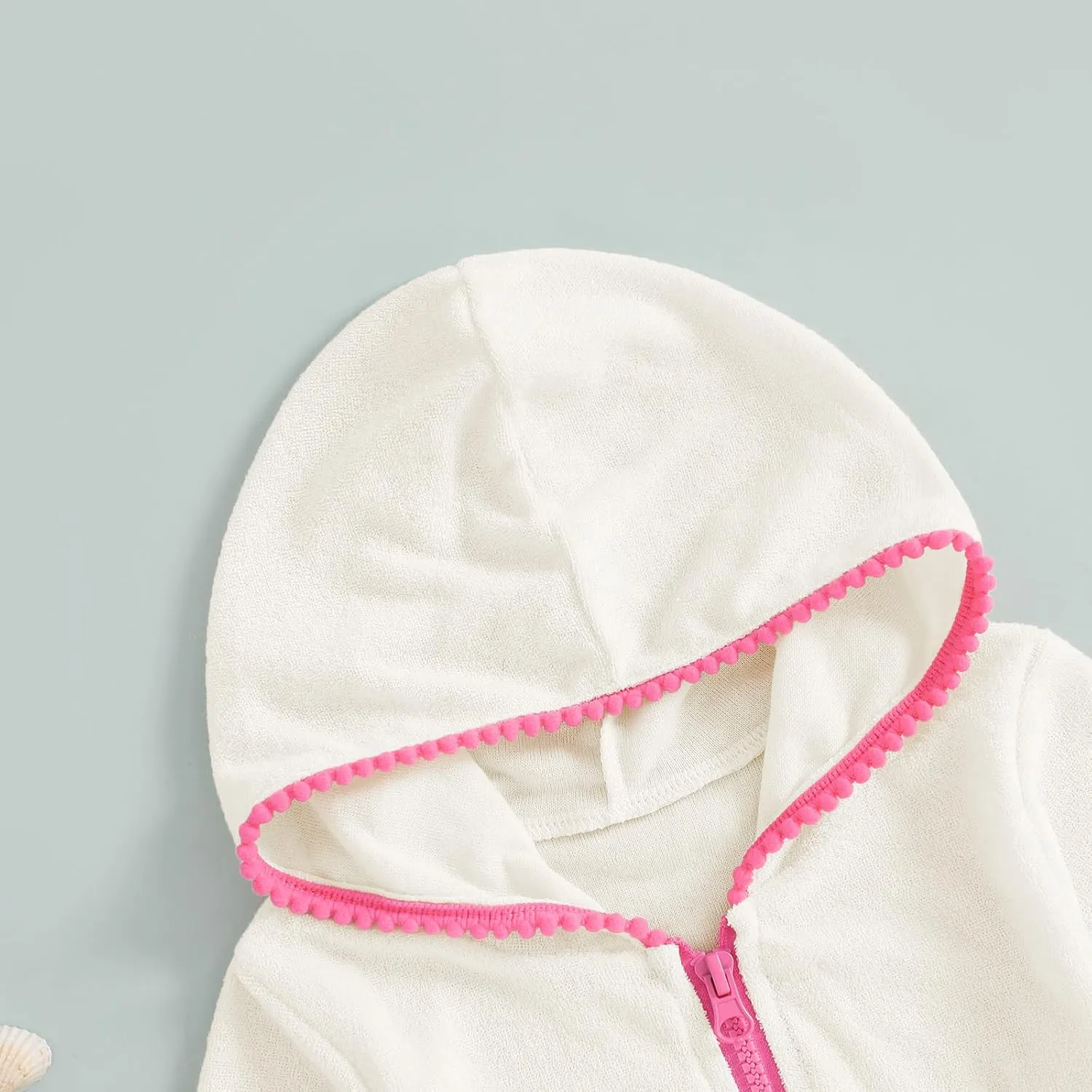 CIYCUIT Toddler Girls Swim Cover Up with Hood and Zipper