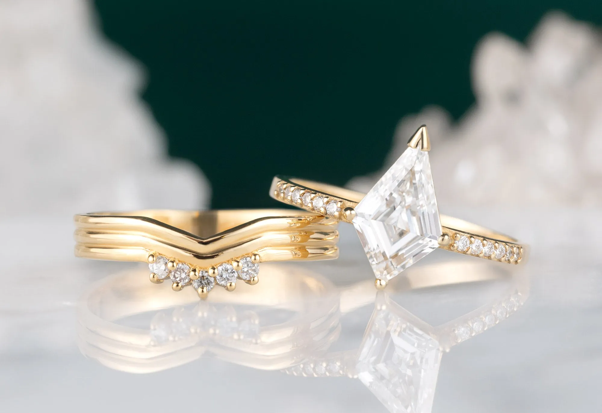 Custom Peak Stratum Band with Lab Grown Diamonds