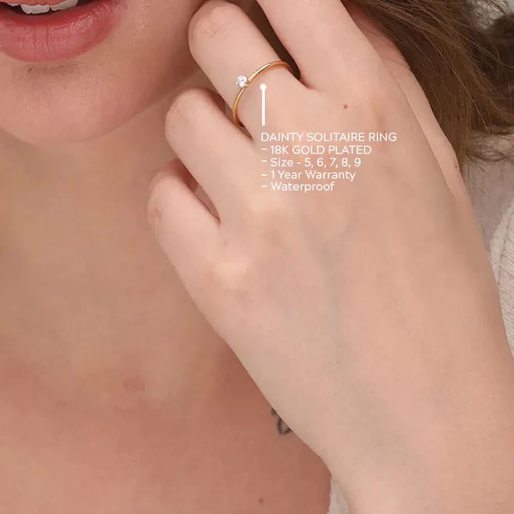 Dainty Solitaire Ring