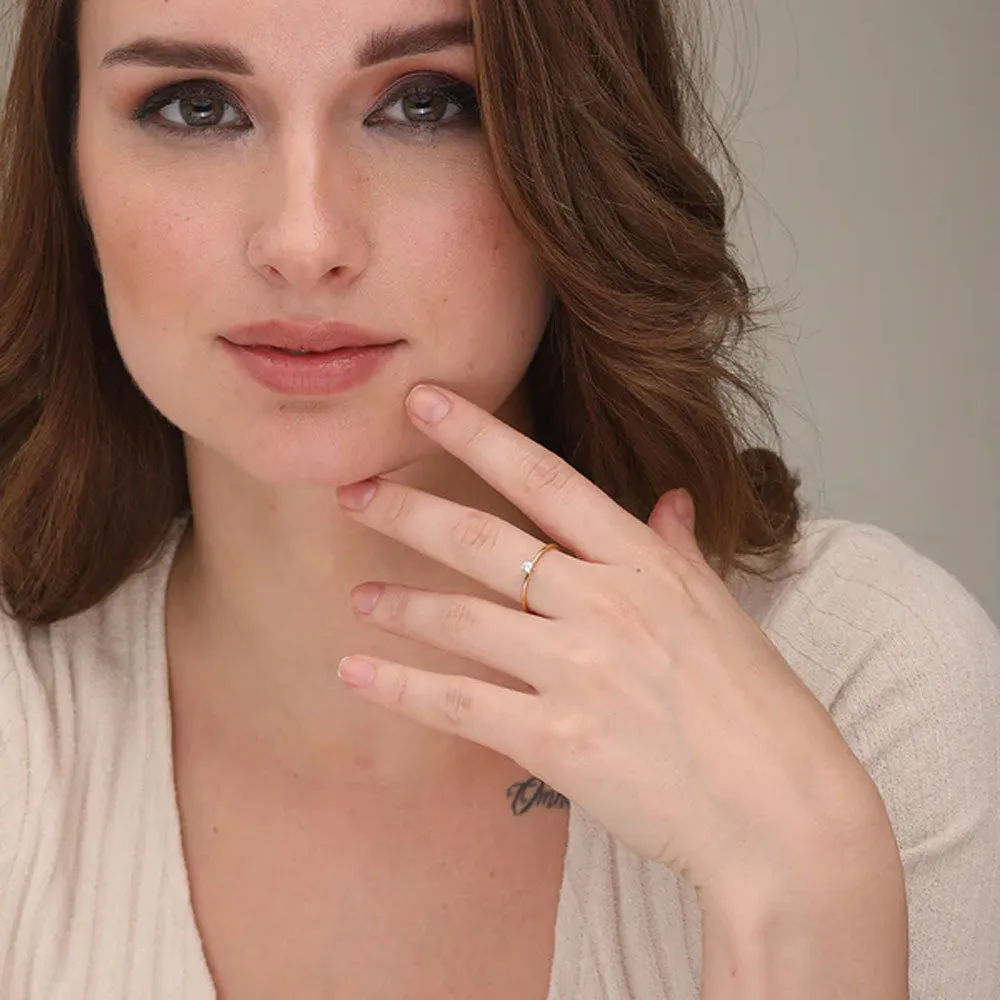 Dainty Solitaire Ring