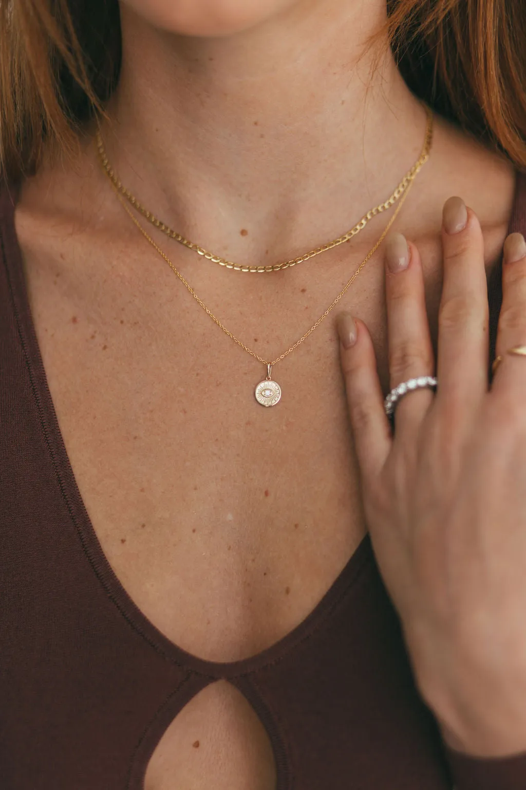 Diamond Evil Eye Medallion
