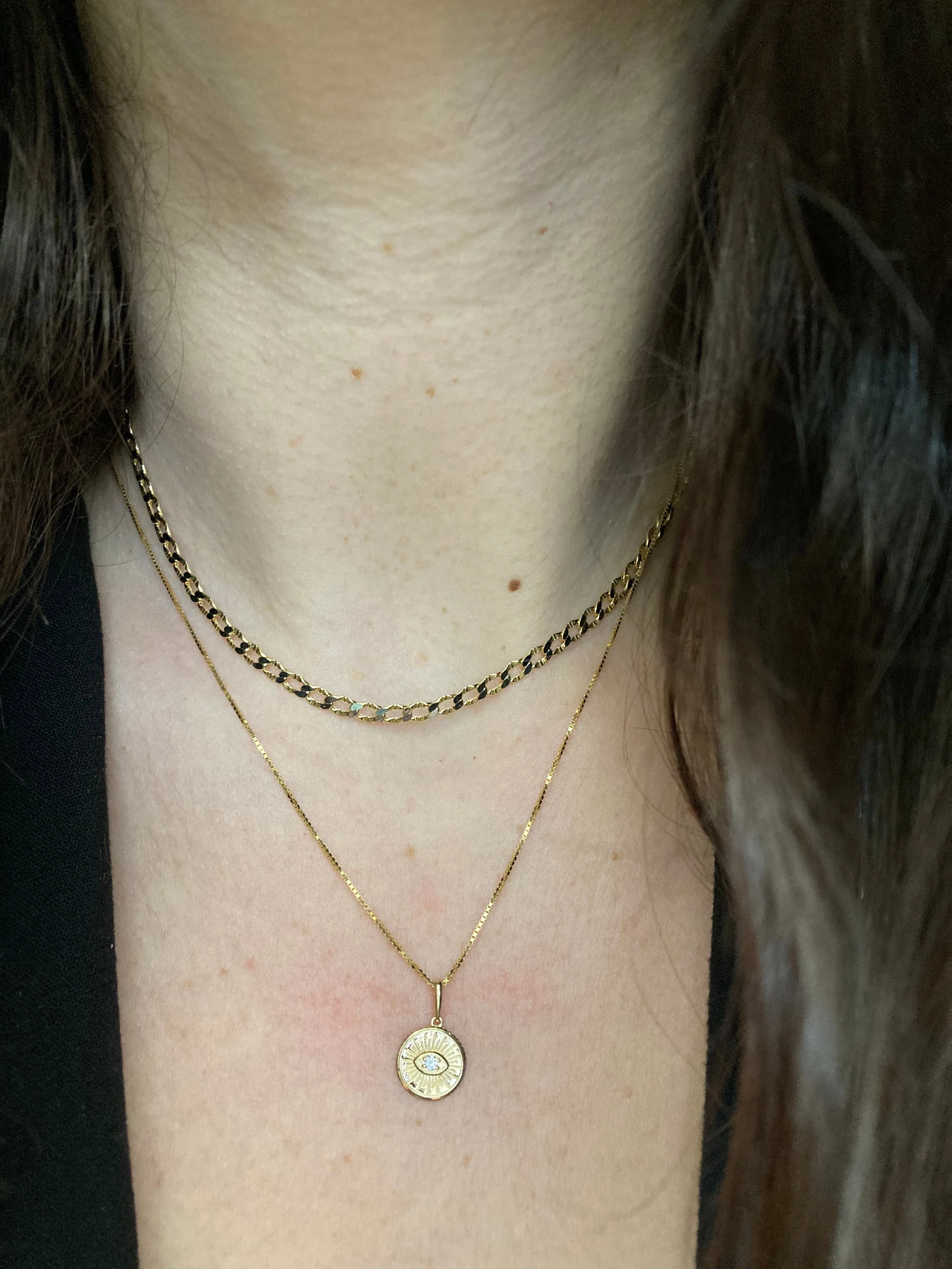 Diamond Evil Eye Medallion