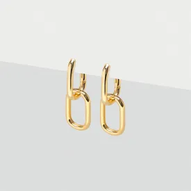 Double Paperclip Hoop Earrings
