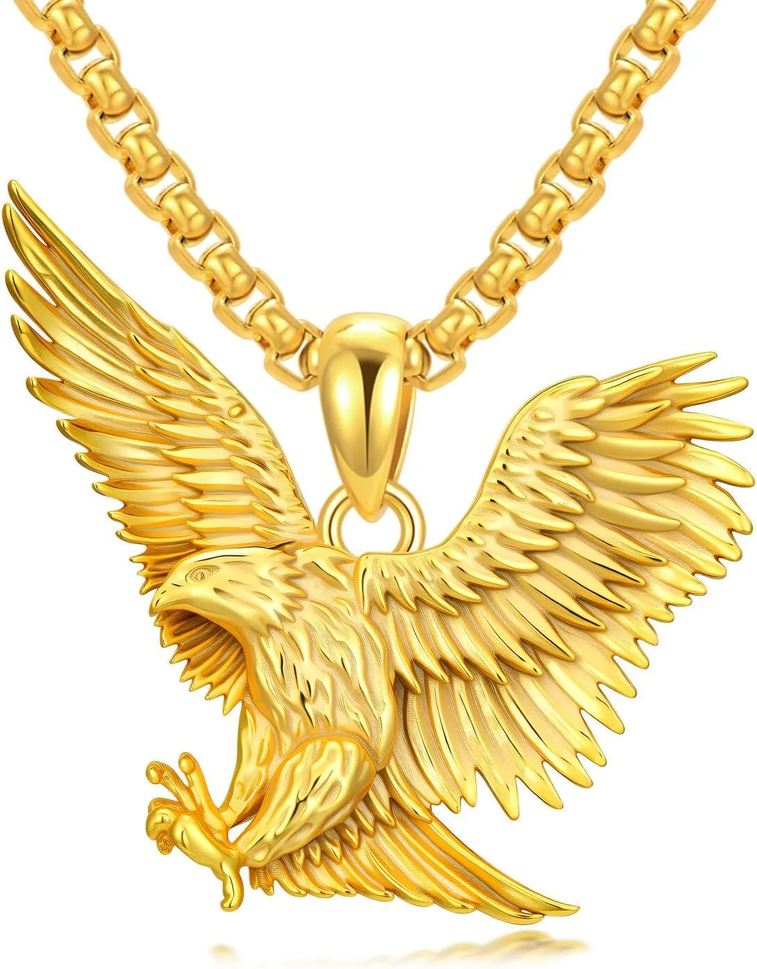 Eagle Necklace 925 Sterling Silver Eagle Pendant Jewelry for Men