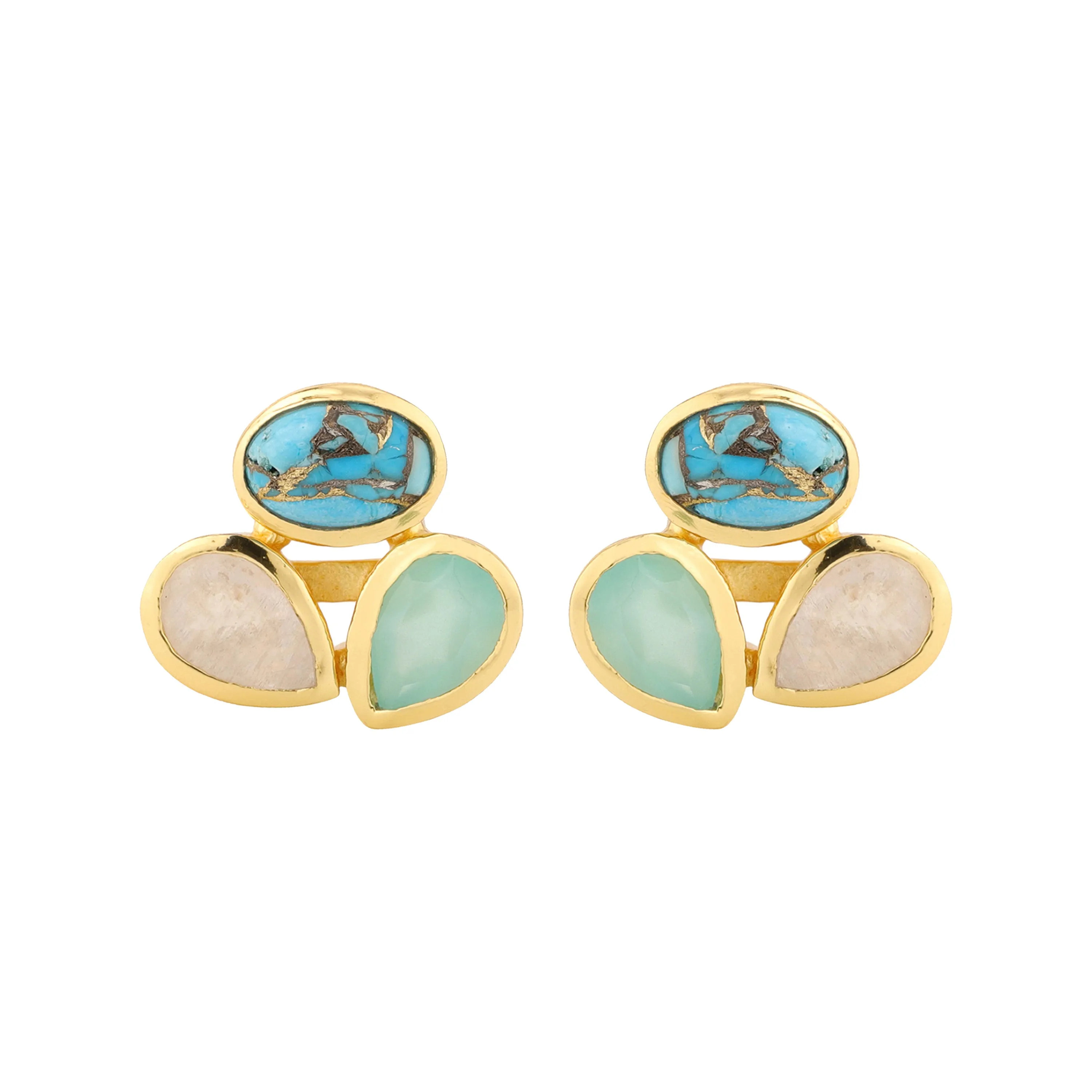 Earrings - Cluster in Blues