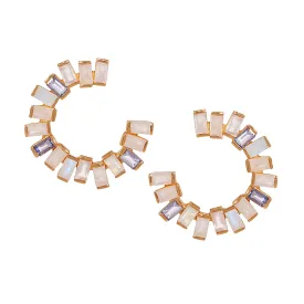 Earrings  - Open Gemstone Hoops