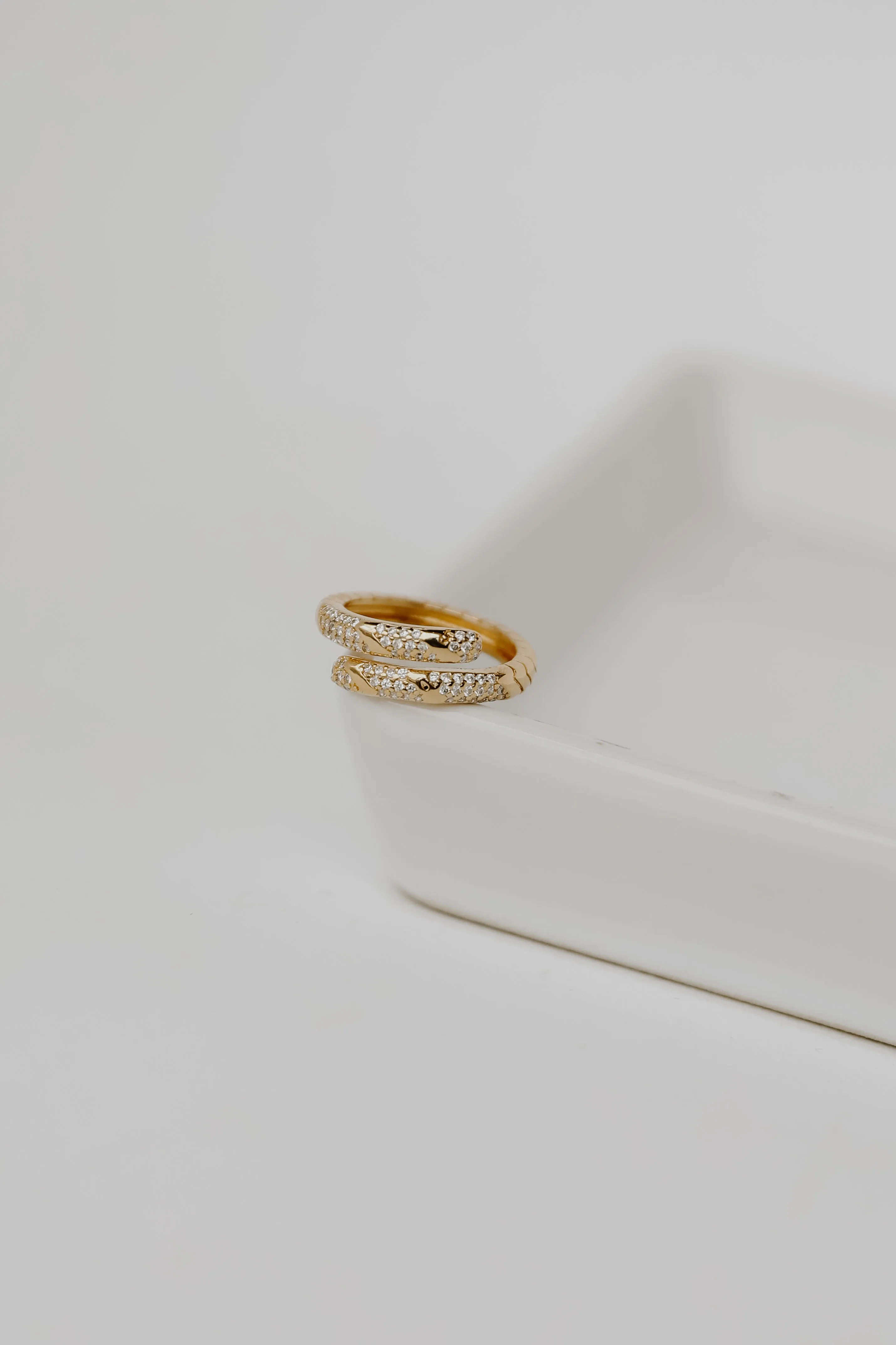 Emery Gold Rhinestone Ring
