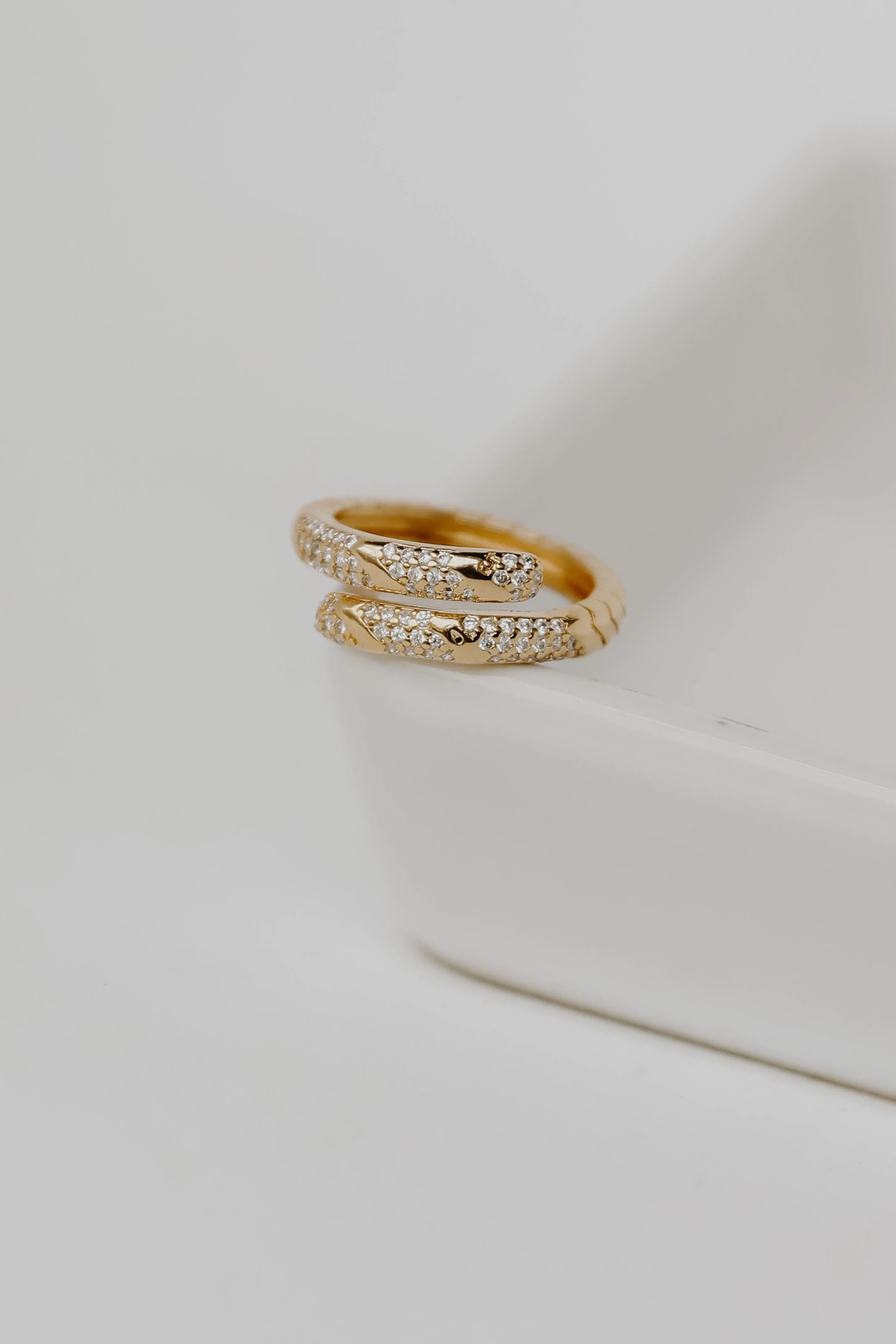 Emery Gold Rhinestone Ring