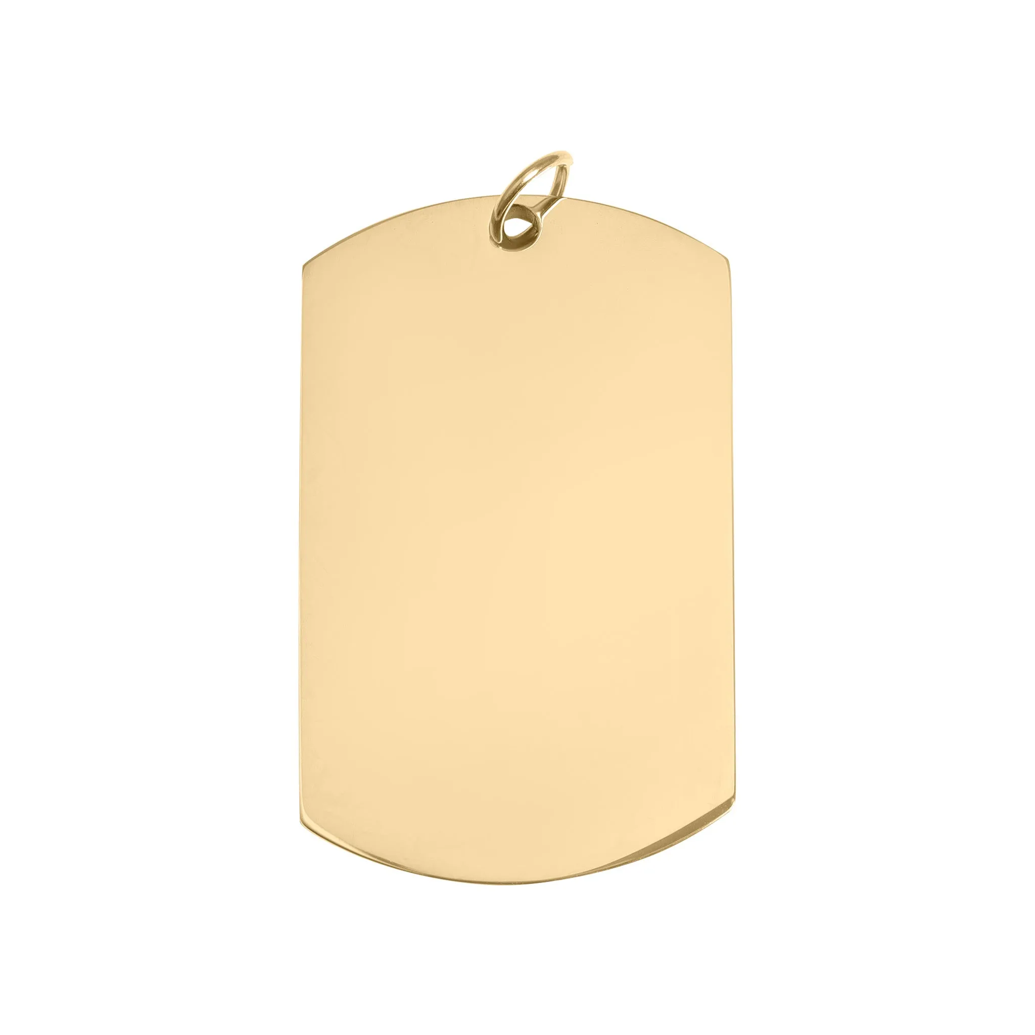 Engravable Black Dog Tag Stainless Steel Pendant / PDC280