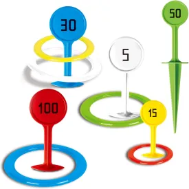 Fun Outdoor Sports Game Set - Rainbow Throwing Rings for Beach, Garden, Lawn & Backyard Christmas, Halloween, Thanksgiving Gifts.