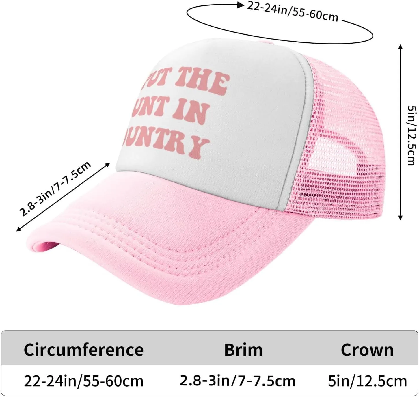 Funny Trucker Hat Can't Nobody Love You Like Jesus for Women and Men Baseball Cap Breathable Mesh Pink