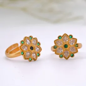 Gold Polish Adjustable Toe Rings