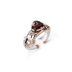 Heart Gems Ring [Red gems]