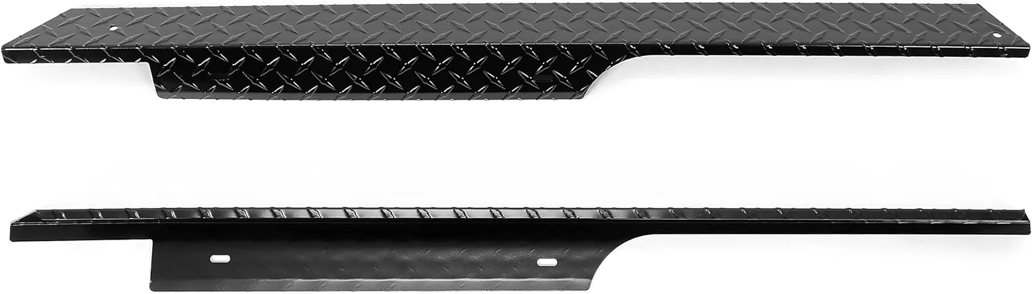 HECASA Rocker Panel Set Compatible with 1994-2013 EZGO TXT Golf Cart Full Powder Coated Diamond Plate Left   Right Black Aluminium