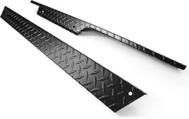 HECASA Rocker Panel Set Compatible with 1994-2013 EZGO TXT Golf Cart Full Powder Coated Diamond Plate Left   Right Black Aluminium
