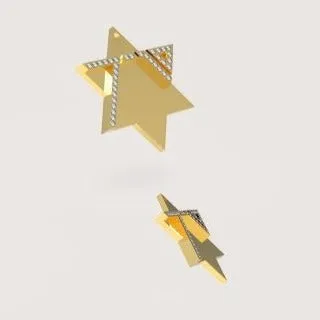 Heroism Star Of David Gold pendant With Diamonds (full)
