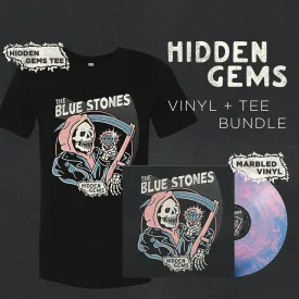 Hidden Gems Album Tee   Vinyl Bundle (BLUE/PINK MARBLED COLOR)