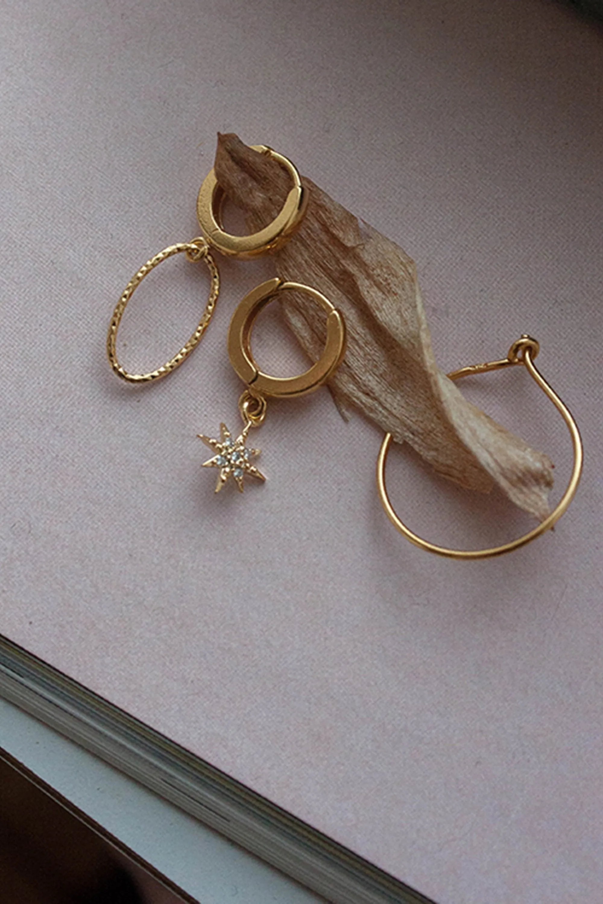 infinity earring hoop gold <br> by Neinties