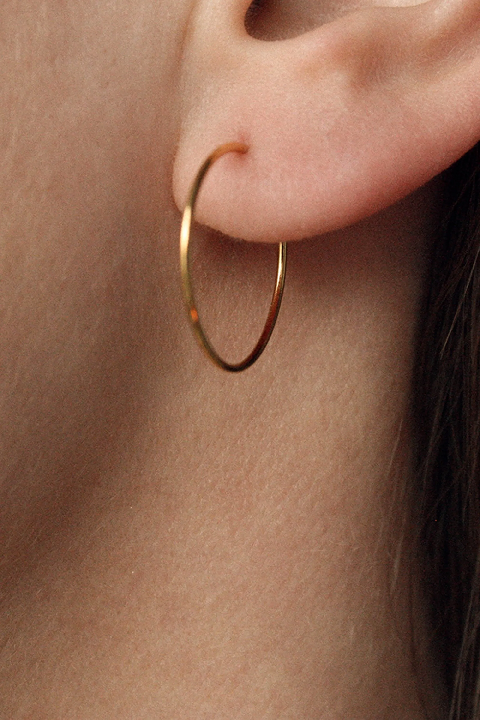 infinity earring hoop gold <br> by Neinties