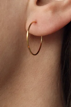 infinity earring hoop gold <br> by Neinties
