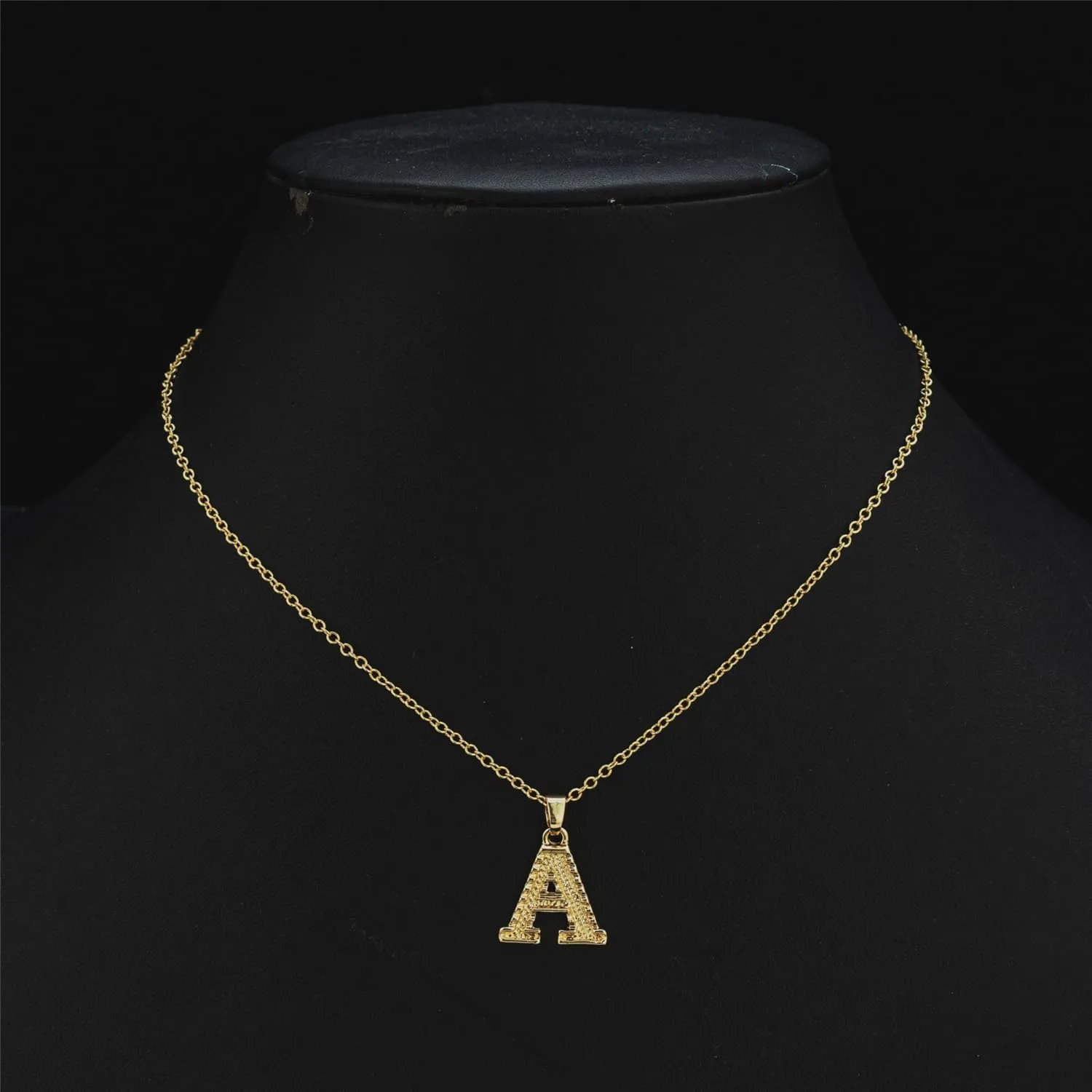 Initial Necklace for Women Men 14K Gold Plated 26 Letters Name Pendant Necklace