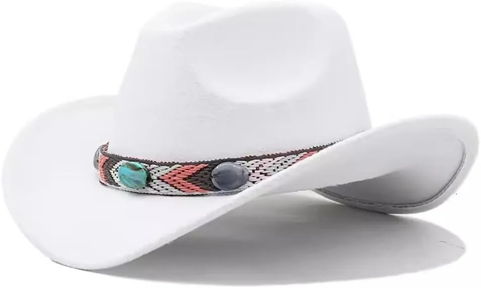 Jazz Cap Decorative Cowboy Hat Jazz Hat Travel Photo Cap Fedora Hat for Women and Men