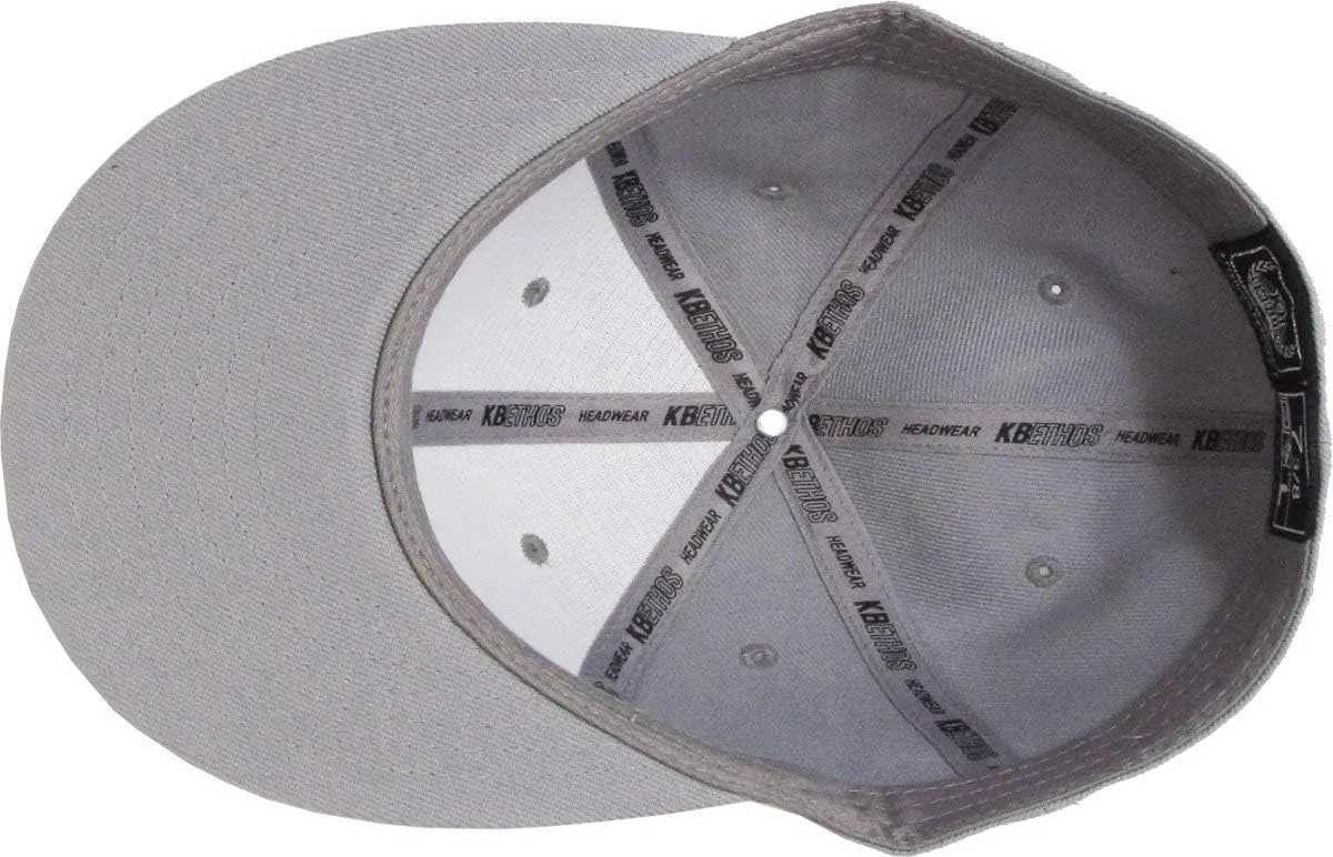 KBETHOS Original 6 Panel Flat Brim True-Fit Fitted Cap