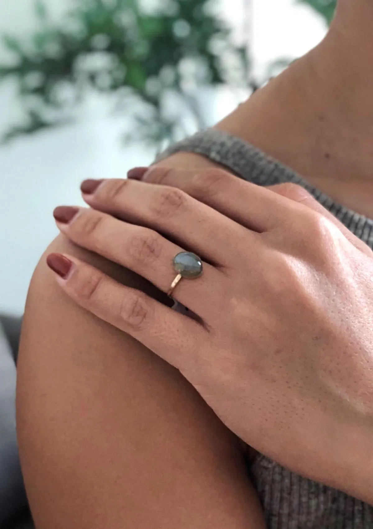 Labradorite Oval Ring
