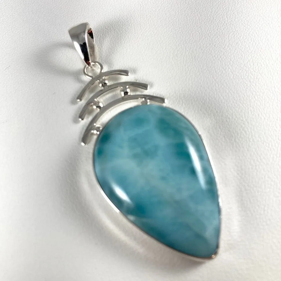 Larimar & Sterling Silver Pendant