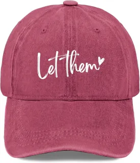 Let Them Funny Hat for Men Classic Washed Distressed Baseball Caps