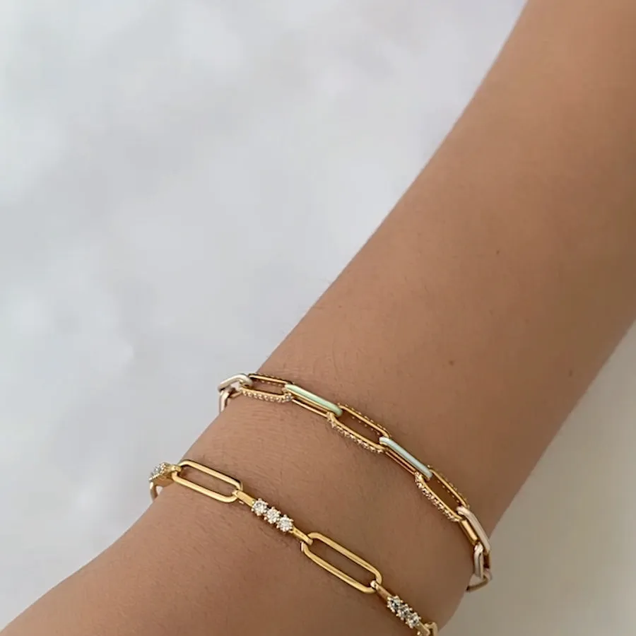 Link Rainbow 14K Gold Vermeil Bracelet