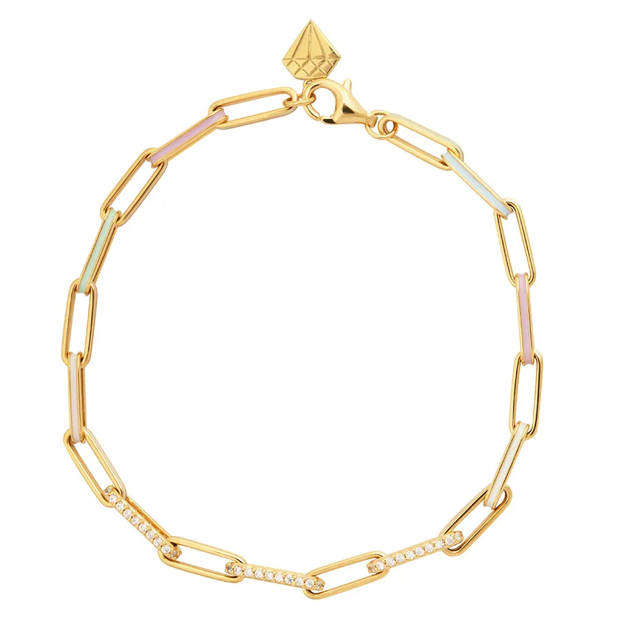 Link Rainbow 14K Gold Vermeil Bracelet