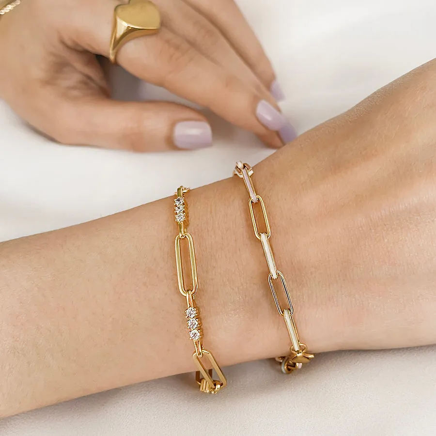 Link Rainbow 14K Gold Vermeil Bracelet