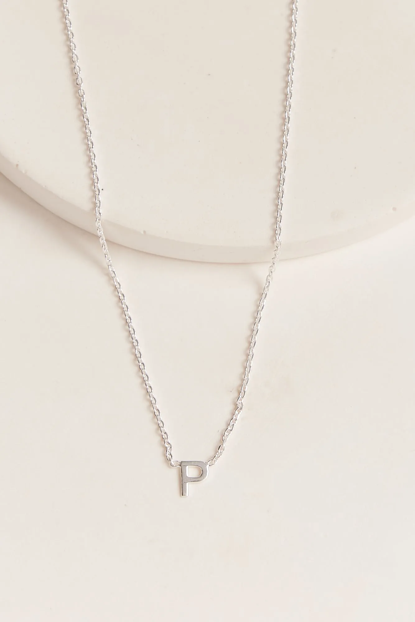 Little Letter Necklace Silver