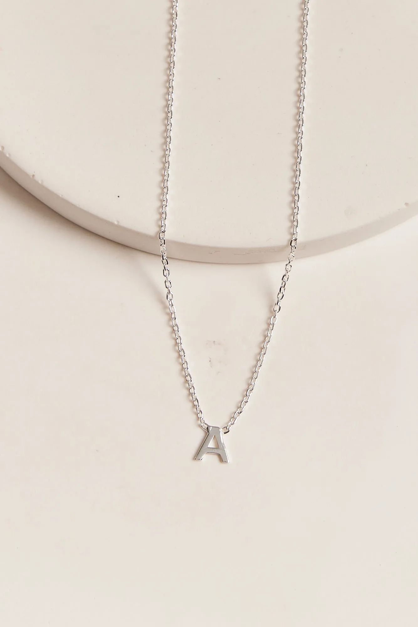Little Letter Necklace Silver