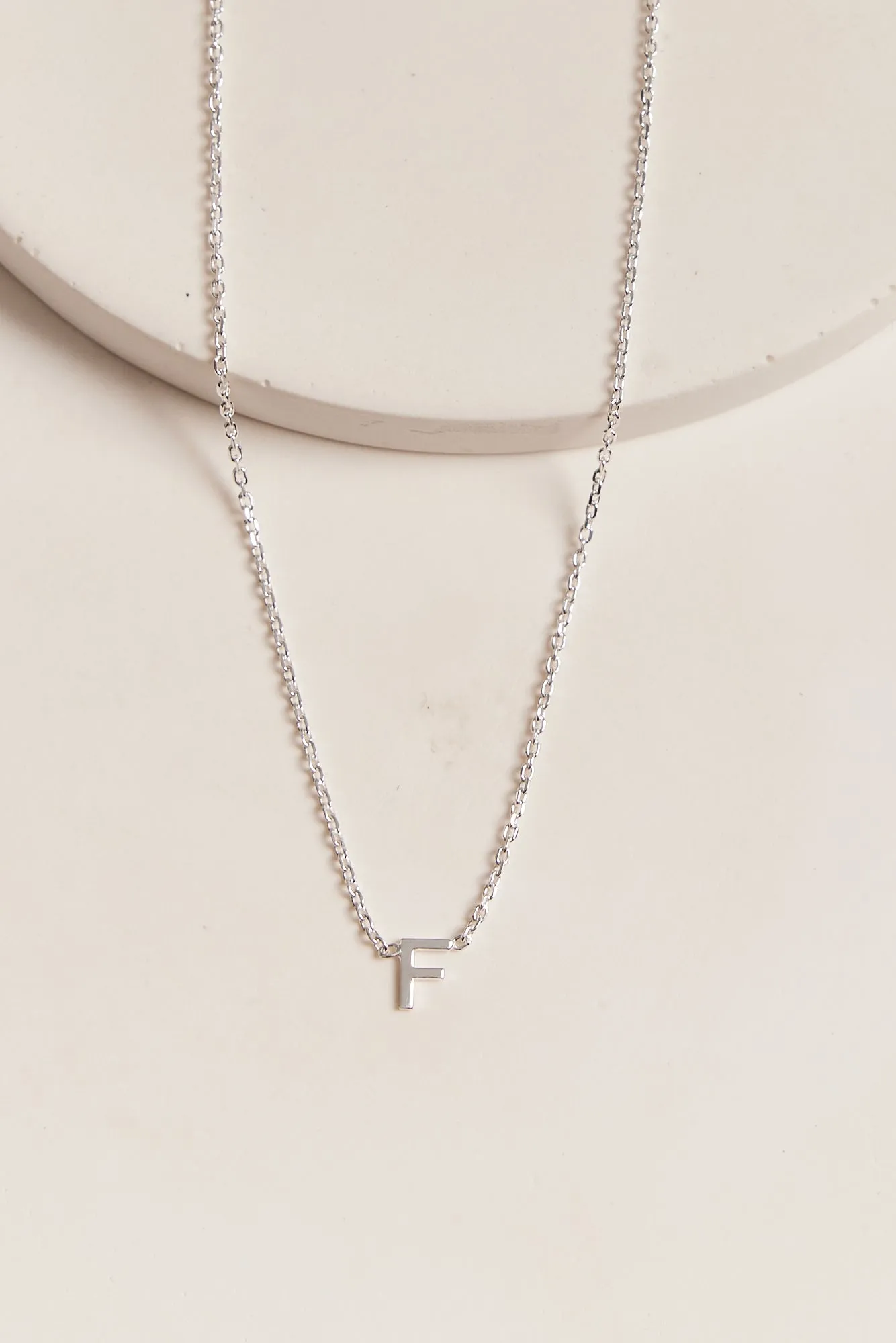 Little Letter Necklace Silver