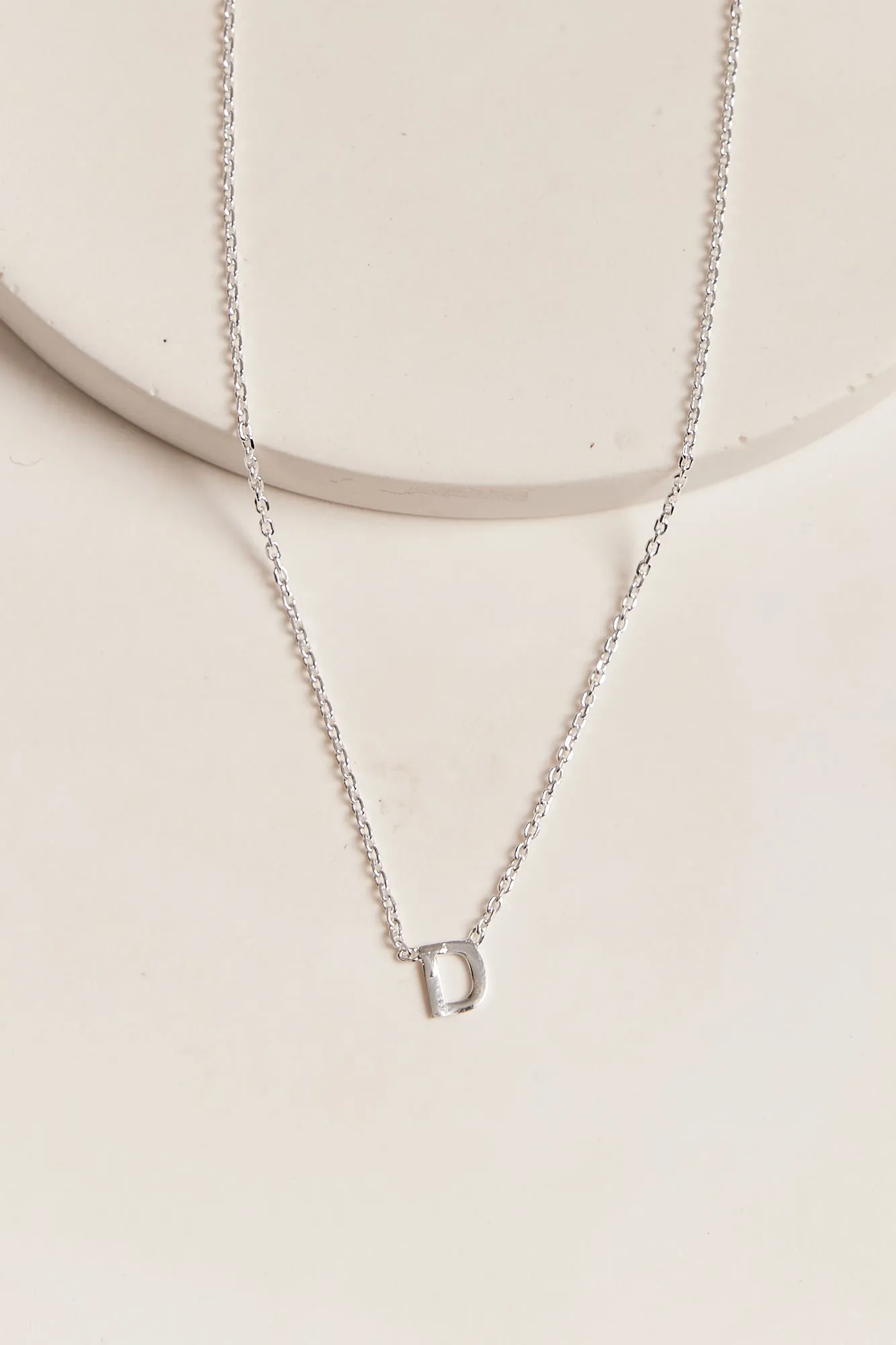 Little Letter Necklace Silver