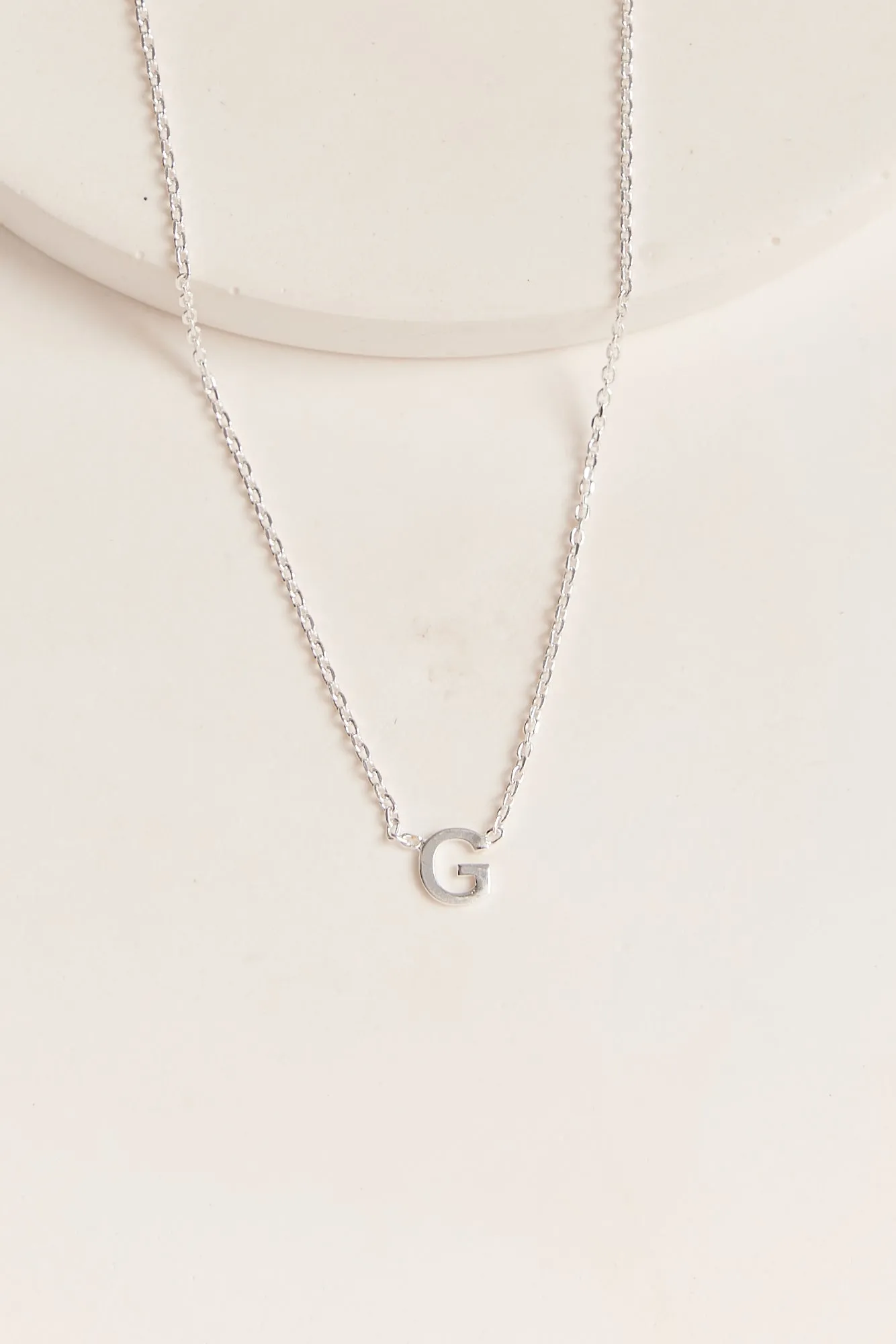 Little Letter Necklace Silver