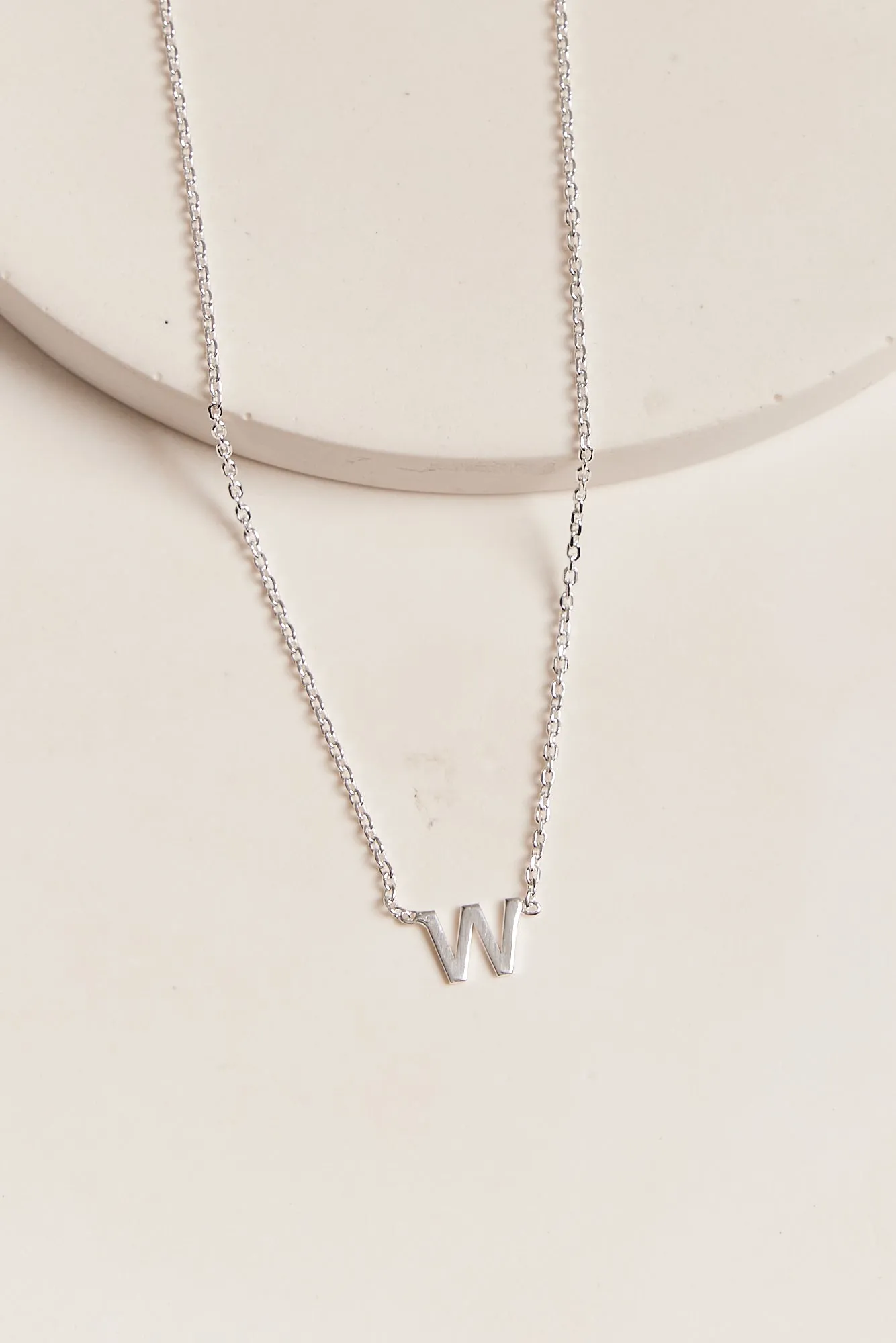 Little Letter Necklace Silver