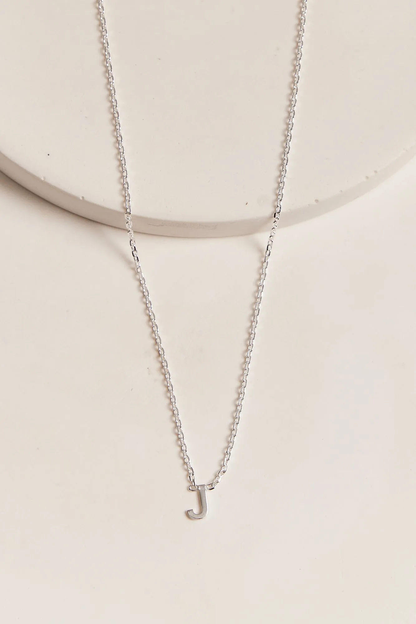 Little Letter Necklace Silver