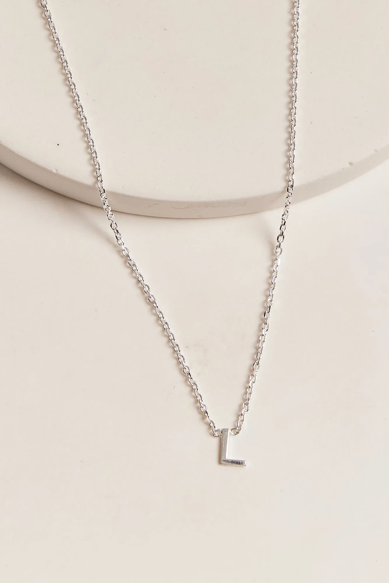 Little Letter Necklace Silver