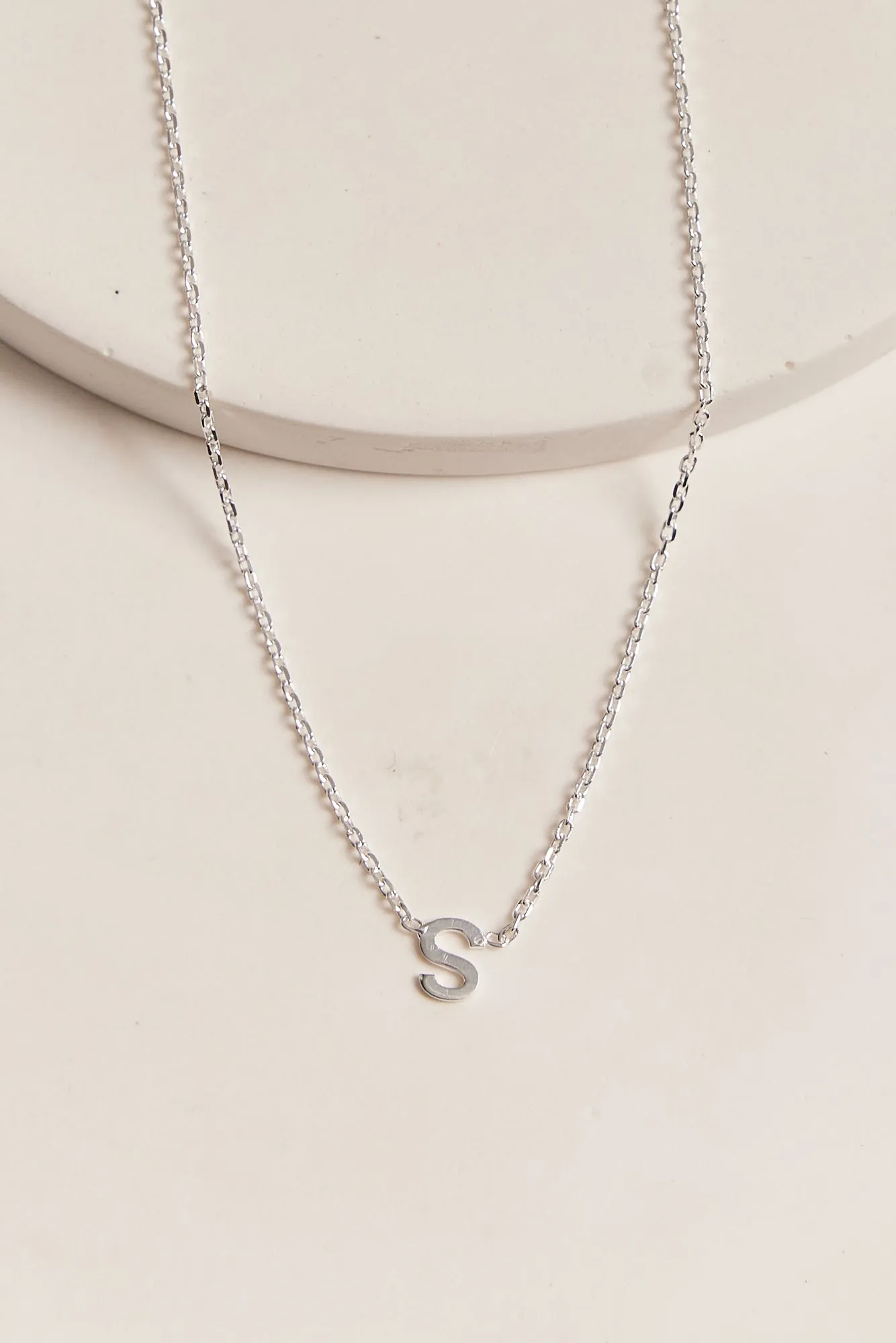 Little Letter Necklace Silver