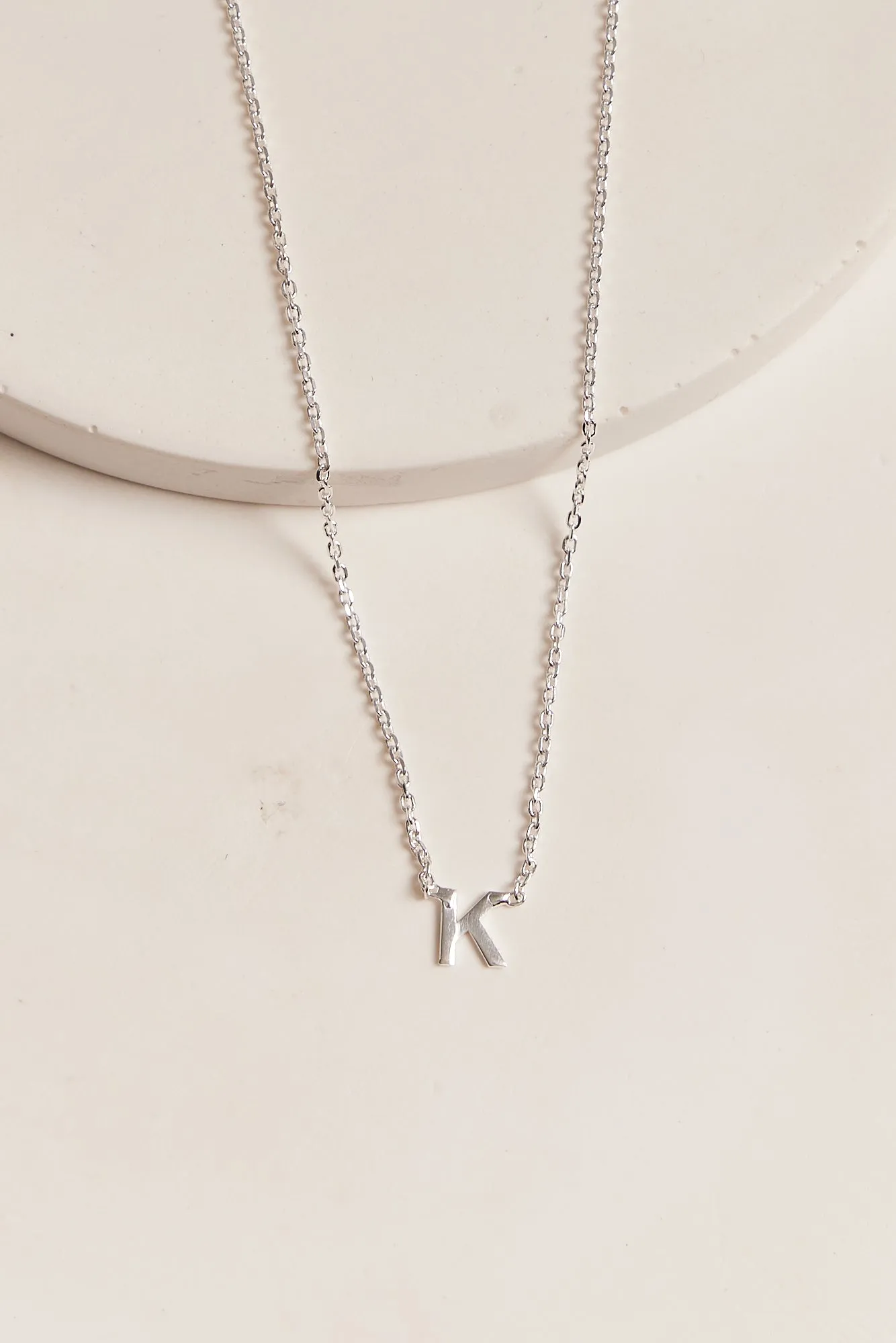 Little Letter Necklace Silver