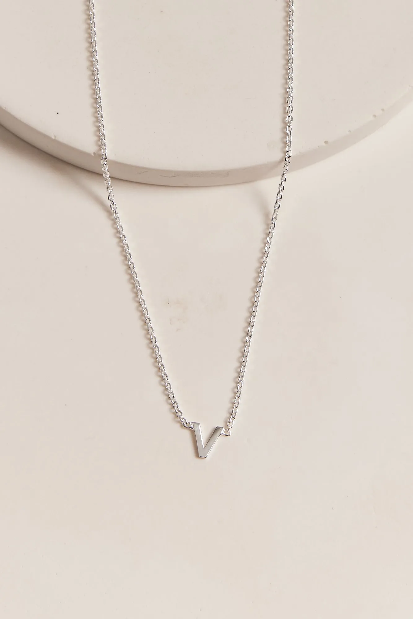 Little Letter Necklace Silver
