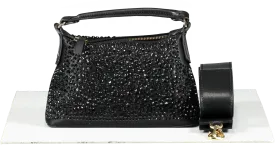 liu-jo Black Micro Hobo Bag With Gemstones